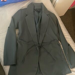 Athleta Charcoal Tie-Waist Blazer